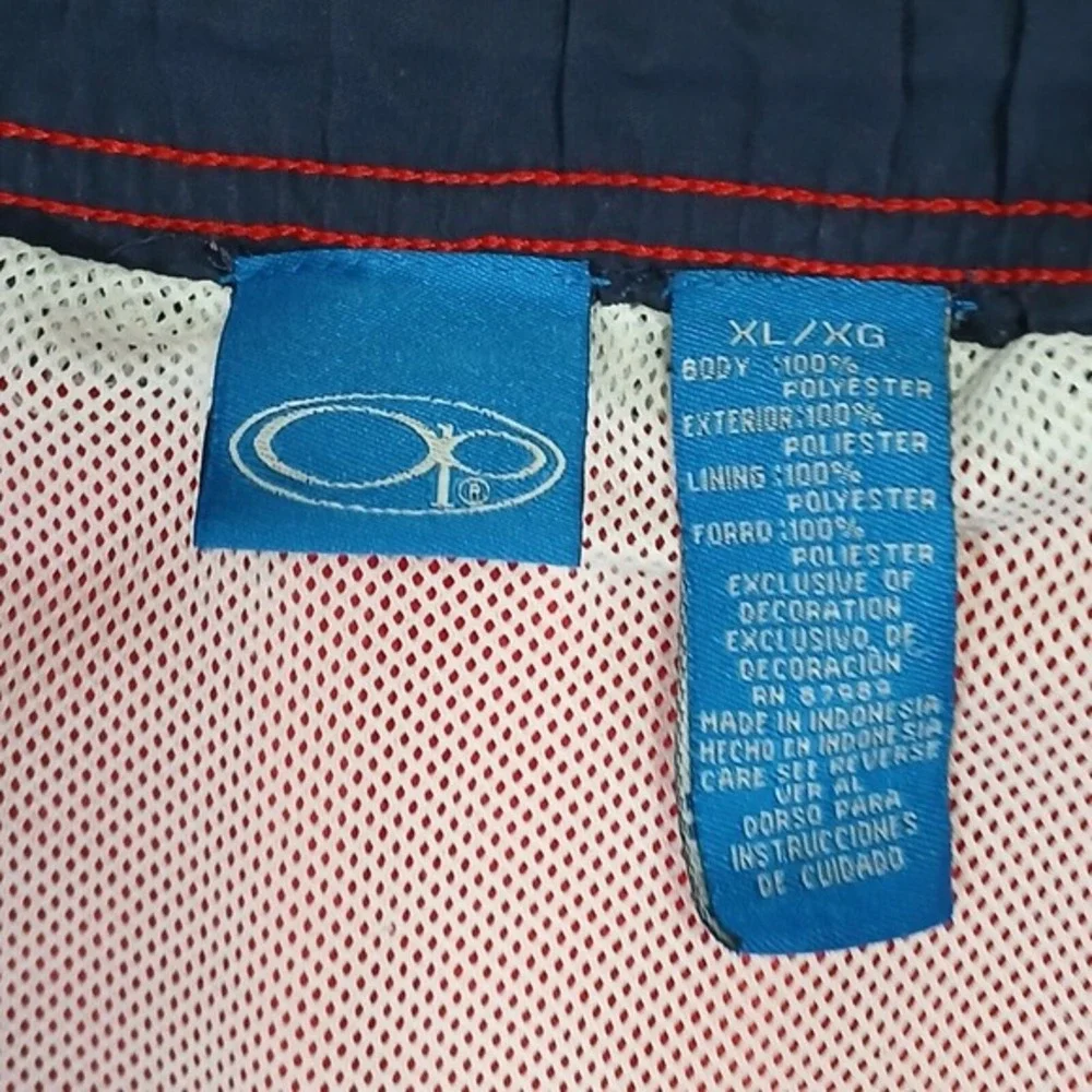 OP‎ Ocean Pacific Boarding Co Mens Red Blue Board Shorts Trunks Swim XL